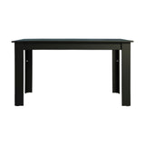 Mesa de Comedor Negro 136x76cm Rectangular de Seis Puestos sin Sillas