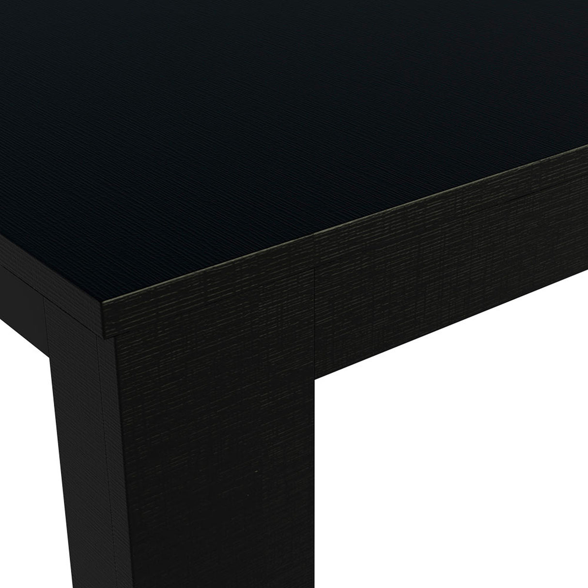 Mesa de Comedor Negro 136x76cm Rectangular de Seis Puestos sin Sillas