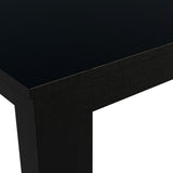 Mesa de Comedor Negro 136x76cm Rectangular de Seis Puestos sin Sillas