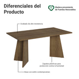 Mesa de Comedor Marrón 160x78cm Rectangular de Seis Puestos sin Sillas