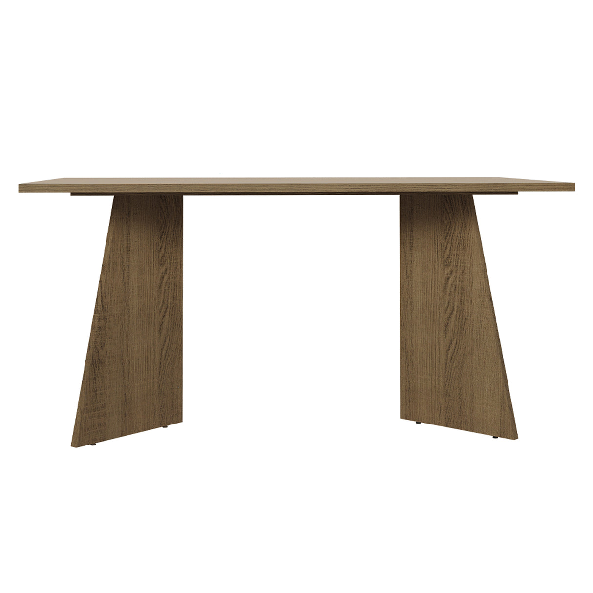 Mesa de Comedor Marrón y Crema 160x78cm Rectangular de Seis Puestos sin Sillas