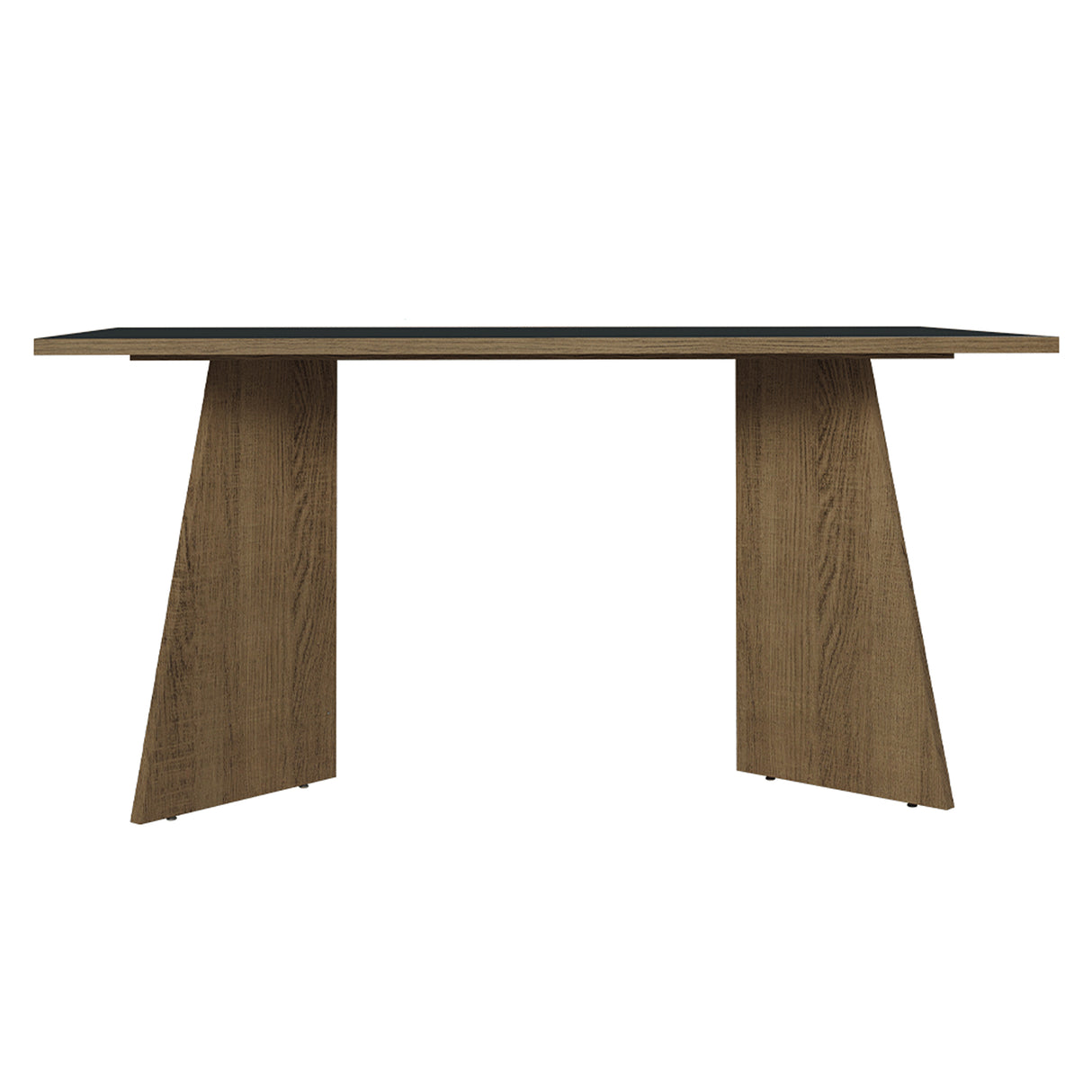 Mesa de Comedor Marrón y Negro 160x78cm Rectangular de Seis Puestos sin Sillas