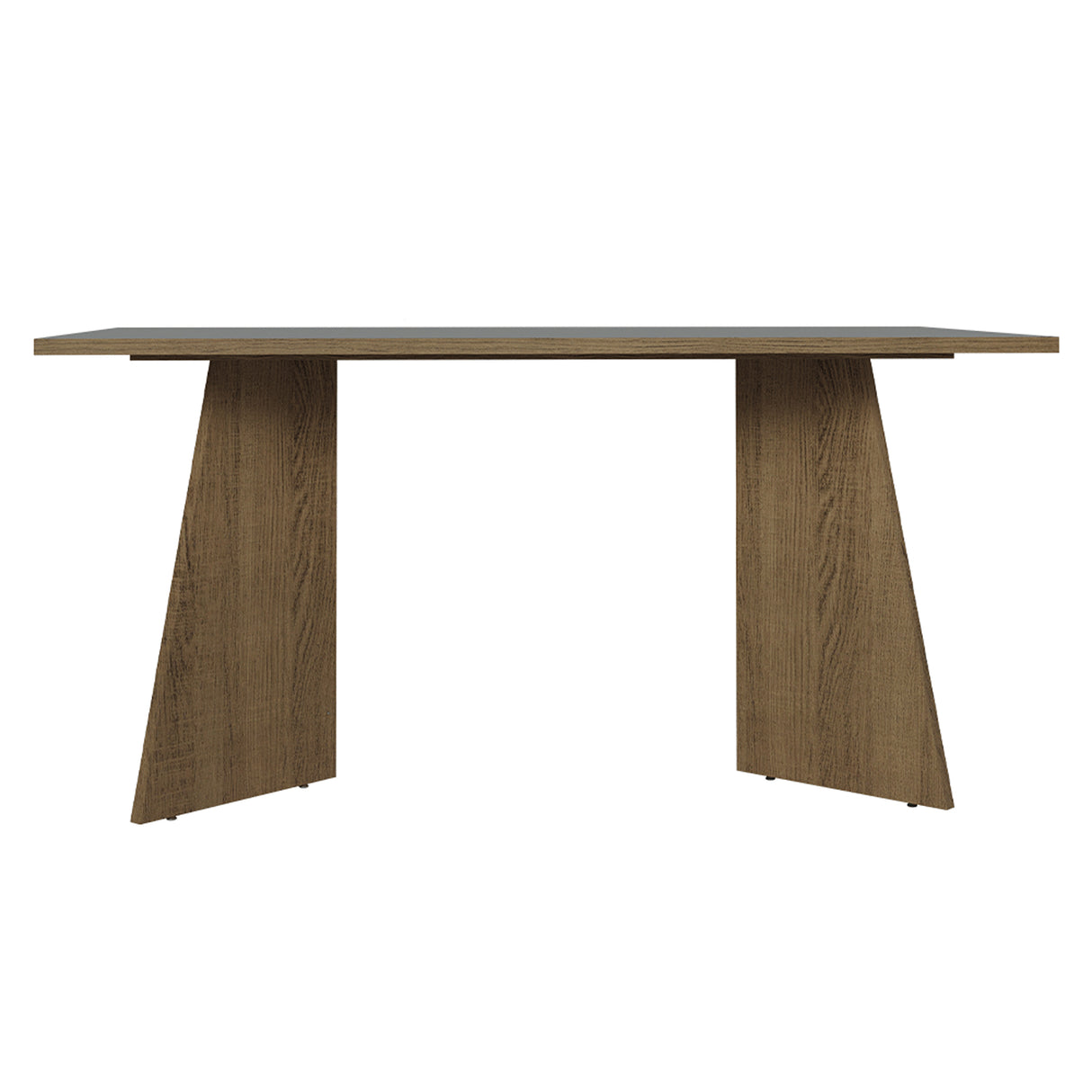 Mesa de Comedor Marrón y Gris 160x78cm Rectangular de Seis Puestos sin Sillas