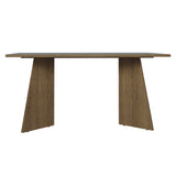 Mesa de Comedor Marrón y Gris 160x78cm Rectangular de Seis Puestos sin Sillas