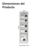Mueble Organizador de Despensa Vik Blanco y Verde 60x225cm con Tres Puertas