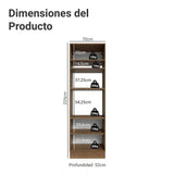 Módulo Para Microondas Vik Marrón y Gris 70x225cm con Tres Puertas