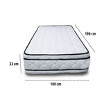 Colchón Nube Blanco Sencillo 100 X 190 Cm Ortopedico Firmeza Medio Doble Faz y Pillow Doble