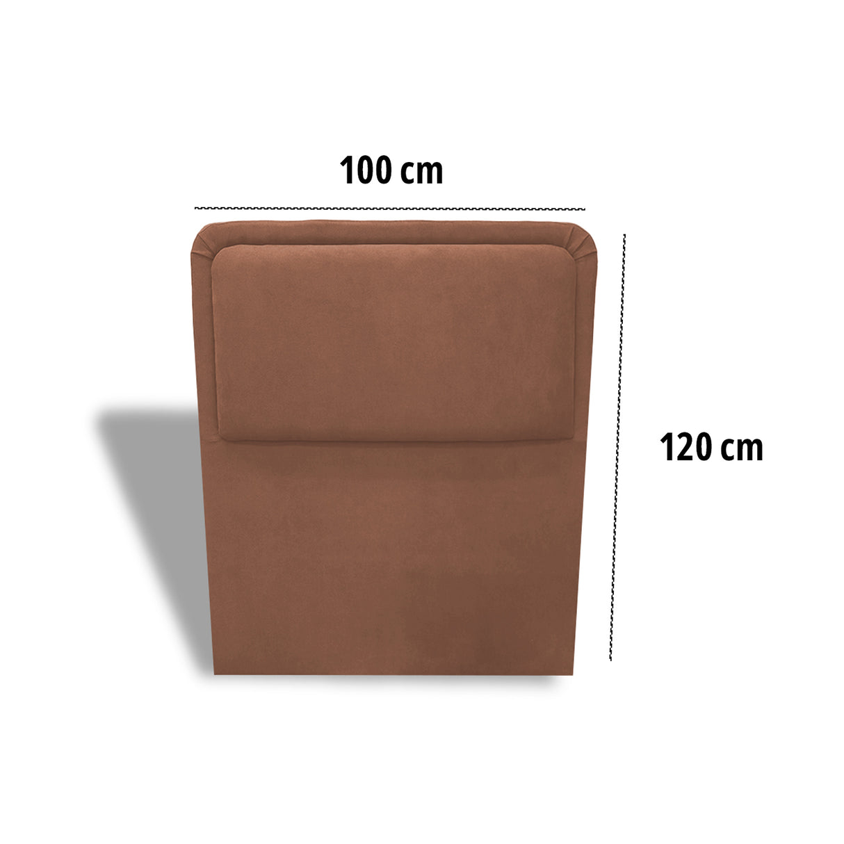 Cabecero de Piso Nube Camel 100x120cm para cama Sencilla con Acabado Liso