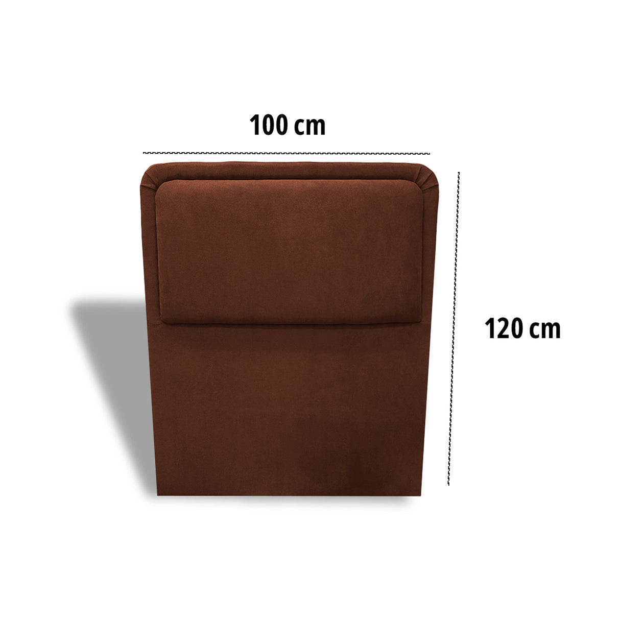 Cabecero de Piso Nube Marron 100x120cm para cama Sencilla con Acabado Liso