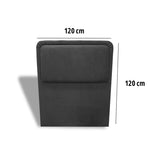 Cabecero de Piso Nube Gris Oscuro 120x120cm para cama Semidoble con Acabado Liso