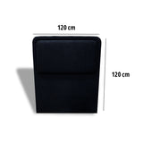 Cabecero de Piso Nube Negro 120x120cm para cama Semidoble con Acabado Liso