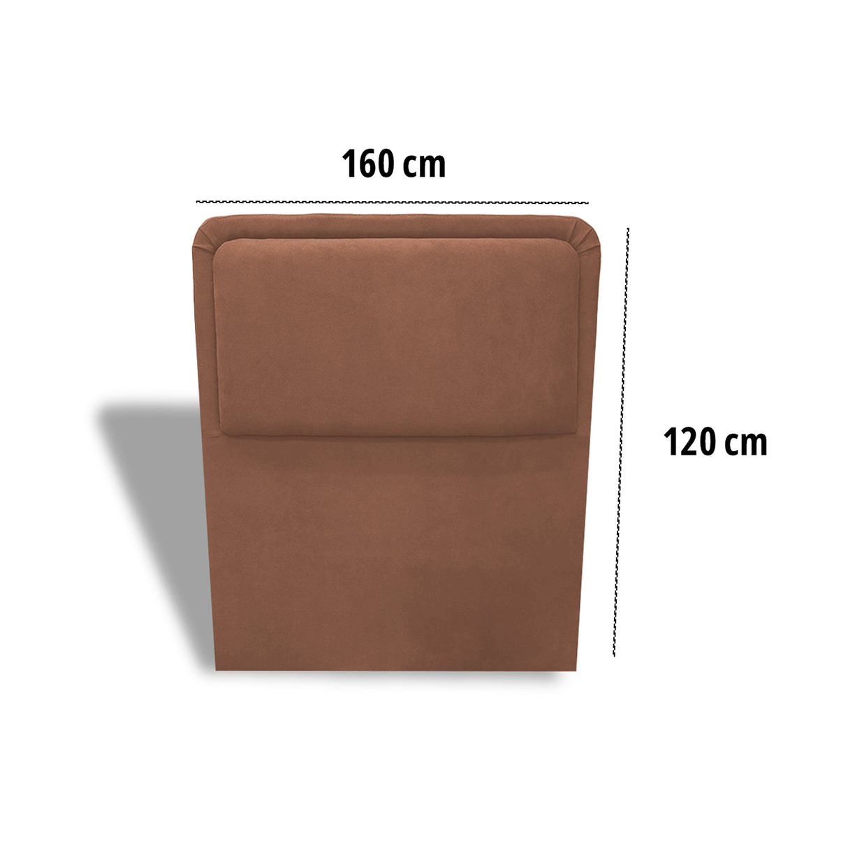 Cabecero de Piso Nube Camel 160x120cm para cama Queen con Acabado Liso