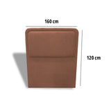 Cabecero de Piso Nube Camel 160x120cm para cama Queen con Acabado Liso
