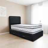 Cabecero de Piso Nube Negro 160x120cm para cama Queen con Acabado Liso
