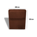 Cabecero de Piso Nube Marron 200x120cm para cama King con Acabado Liso