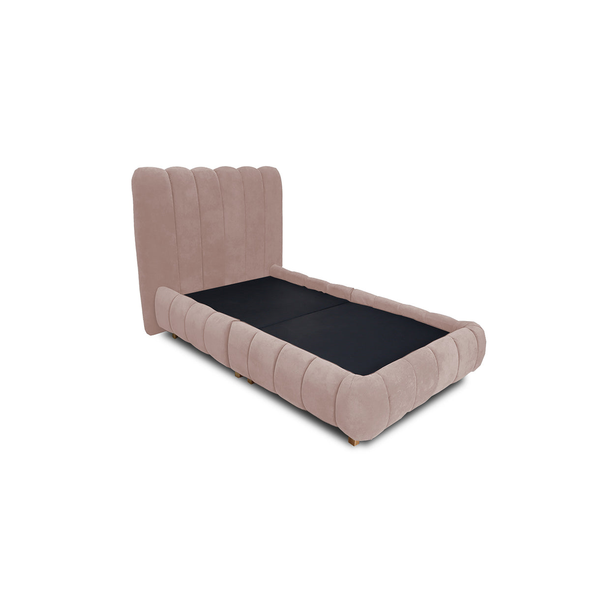 Combo Base Cama y Cabecero Praga Camel 120x40cm para Colchón Semidoble 120 X 190 Cm sin Colchón