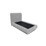 Combo Base Cama y Cabecero Praga Gris 120x40cm para Colchón Semidoble 120 X 190 Cm sin Colchón