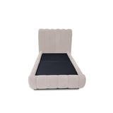 Combo Base Cama y Cabecero Praga Beige 140x40cm para Colchón Doble 140 X 190 Cm sin Colchón