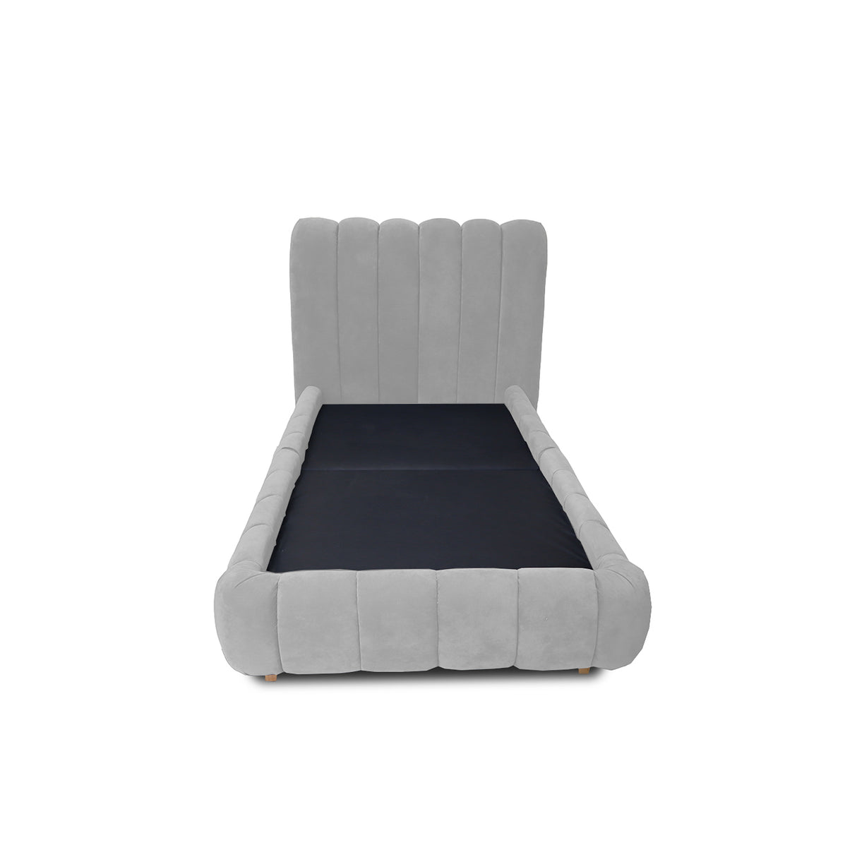 Combo Base Cama y Cabecero Praga Gris 140x40cm para Colchón Doble 140 X 190 Cm sin Colchón