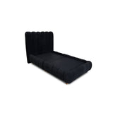 Combo Base Cama y Cabecero Praga Negro 140x40cm para Colchón Doble 140 X 190 Cm sin Colchón