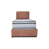 Combo Base Cama y Cabecero Nube Camel 120x30cm para Colchón Semidoble 120 X 190 Cm con Colchón