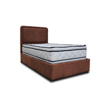 Combo Base Cama y Cabecero Nube Marron 140x30cm para Colchón Doble 140 X 190 Cm con Colchón
