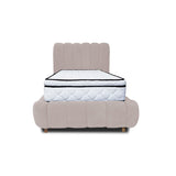 Combo Base Cama y Cabecero Praga Beige 100x40cm para Colchón Sencillo 100 X 190 Cm con Colchón