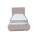 Combo Base Cama y Cabecero Praga Beige 100x40cm para Colchón Sencillo 100 X 190 Cm con Colchón