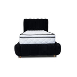 Combo Base Cama y Cabecero Praga Negro 140x40cm para Colchón Doble 140 X 190 Cm con Colchón