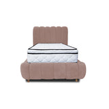 Combo Base Cama y Cabecero Praga Camel 160x40cm para Colchón Queen 160 X 190 Cm con Colchón