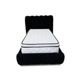 Combo Base Cama y Cabecero Praga Negro 200x40cm para Colchón King 200 X 190 Cm con Colchón