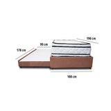 Combo Cama Tarima y Colchón Nube Camel 100x35cm para Colchón Sencillo 100 X 190 Cm sin Cabecero