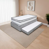Combo Cama Tarima y Colchón Nube Gris Claro 100x35cm para Colchón Sencillo 100 X 190 Cm sin Cabecero
