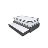 Combo Cama Tarima y Colchón Nube Gris Oscuro 100x35cm para Colchón Sencillo 100 X 190 Cm sin Cabecero