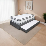 Combo Cama Tarima y Colchón Nube Gris Oscuro 100x35cm para Colchón Sencillo 100 X 190 Cm sin Cabecero