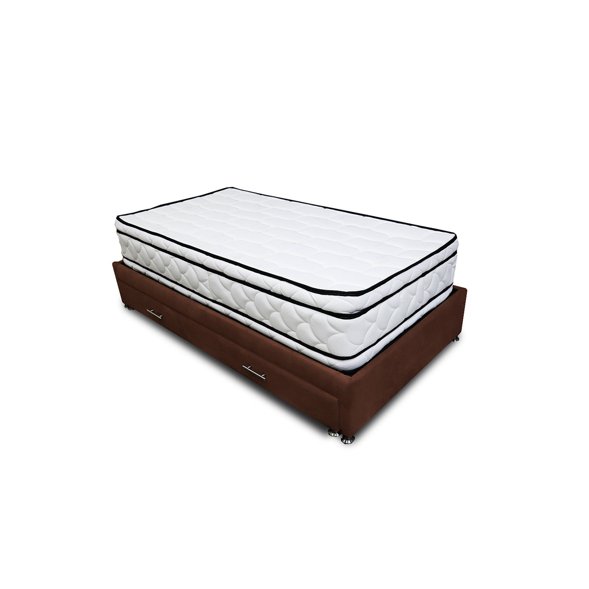 Combo Cama Tarima y Colchón Nube Marron 100x35cm para Colchón Sencillo 100 X 190 Cm sin Cabecero