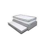 Combo Cama Tarima y Colchón Nube Gris Claro 120x35cm para Colchón Semidoble 120 X 190 Cm sin Cabecero