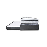 Combo Cama Tarima y Colchón Nube Gris Oscuro 120x35cm para Colchón Semidoble 120 X 190 Cm sin Cabecero