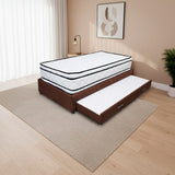 Combo Cama Tarima y Colchón Nube Marron 120x35cm para Colchón Semidoble 120 X 190 Cm sin Cabecero