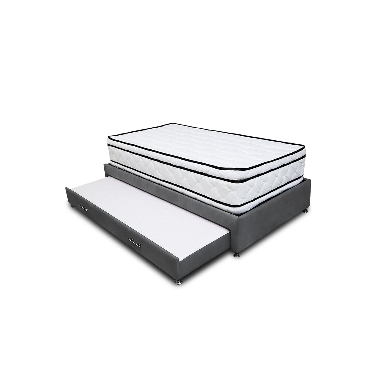 Combo Cama Tarima y Colchón Nube Gris Oscuro 140x35cm para Colchón Doble 140 X 190 Cm sin Cabecero