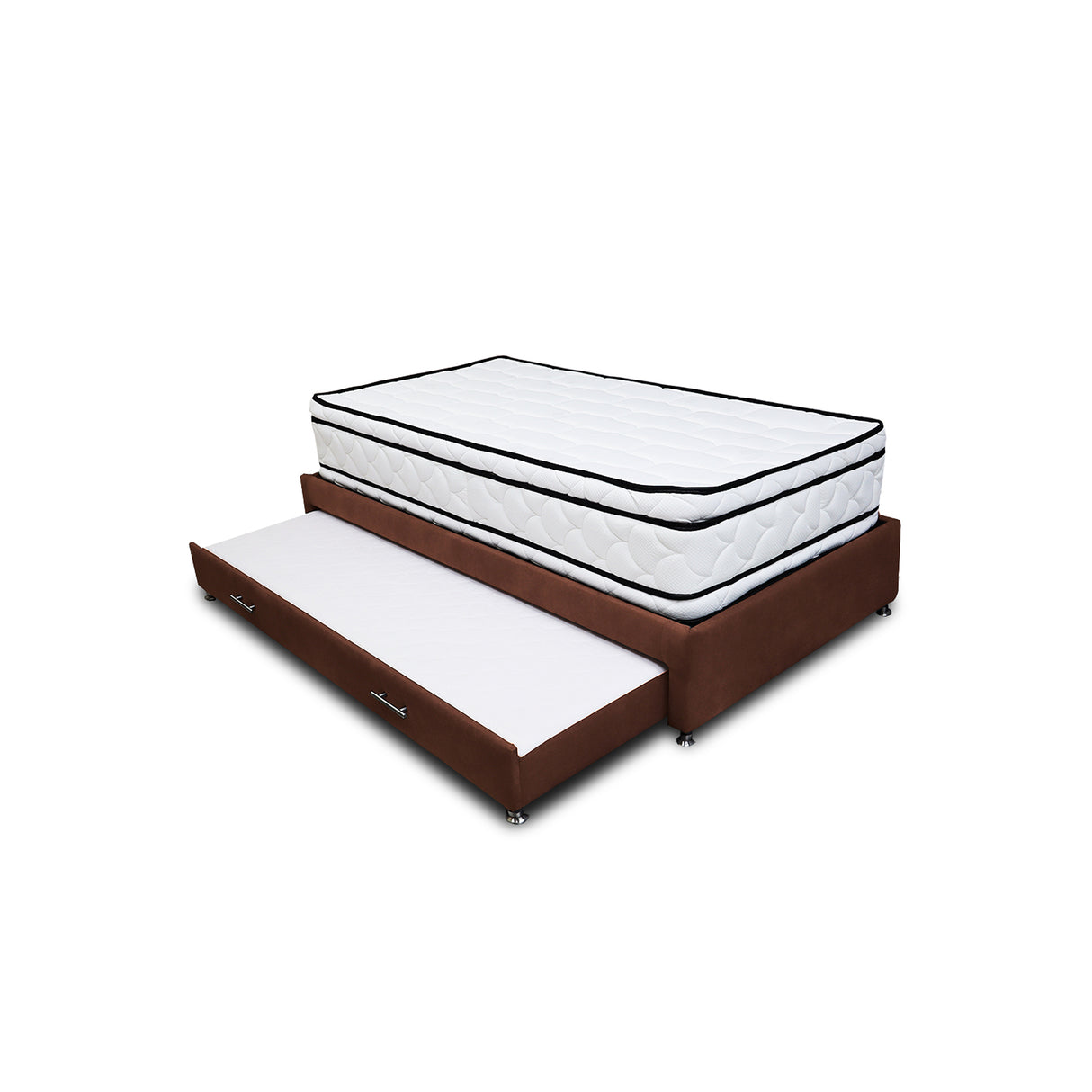 Combo Cama Tarima y Colchón Nube Marron 140x35cm para Colchón Doble 140 X 190 Cm sin Cabecero
