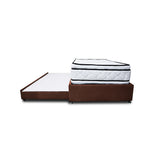 Combo Cama Tarima y Colchón Nube Marron 140x35cm para Colchón Doble 140 X 190 Cm sin Cabecero