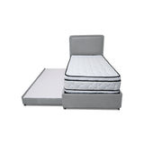 Combo Cama Tarima Nido y Cabecero Nube Gris Claro 100x35cm para Colchón Sencillo 100 X 190 Cm con Colchón