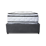 Combo Cama Tarima Nido y Cabecero Nube Gris Oscuro 100x35cm para Colchón Sencillo 100 X 190 Cm con Colchón
