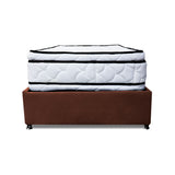 Combo Cama Tarima Nido y Cabecero Nube Marron 100x35cm para Colchón Sencillo 100 X 190 Cm con Colchón