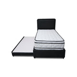 Combo Cama Tarima Nido y Cabecero Nube Negro 100x35cm para Colchón Sencillo 100 X 190 Cm con Colchón