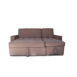 Sofá Cama Esquinero Marsella Camel 210x95cm de Cinco Puestos Reclinable con Apoya Brazos