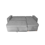 Sofá Cama Esquinero Marsella Gris 210x95cm de Cinco Puestos Reclinable con Apoya Brazos