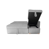 Sofá Cama Esquinero Marsella Gris 210x95cm de Cinco Puestos Reclinable con Apoya Brazos