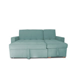 Sofá Cama Esquinero Marsella Menta 210x95cm de Cinco Puestos Reclinable con Apoya Brazos